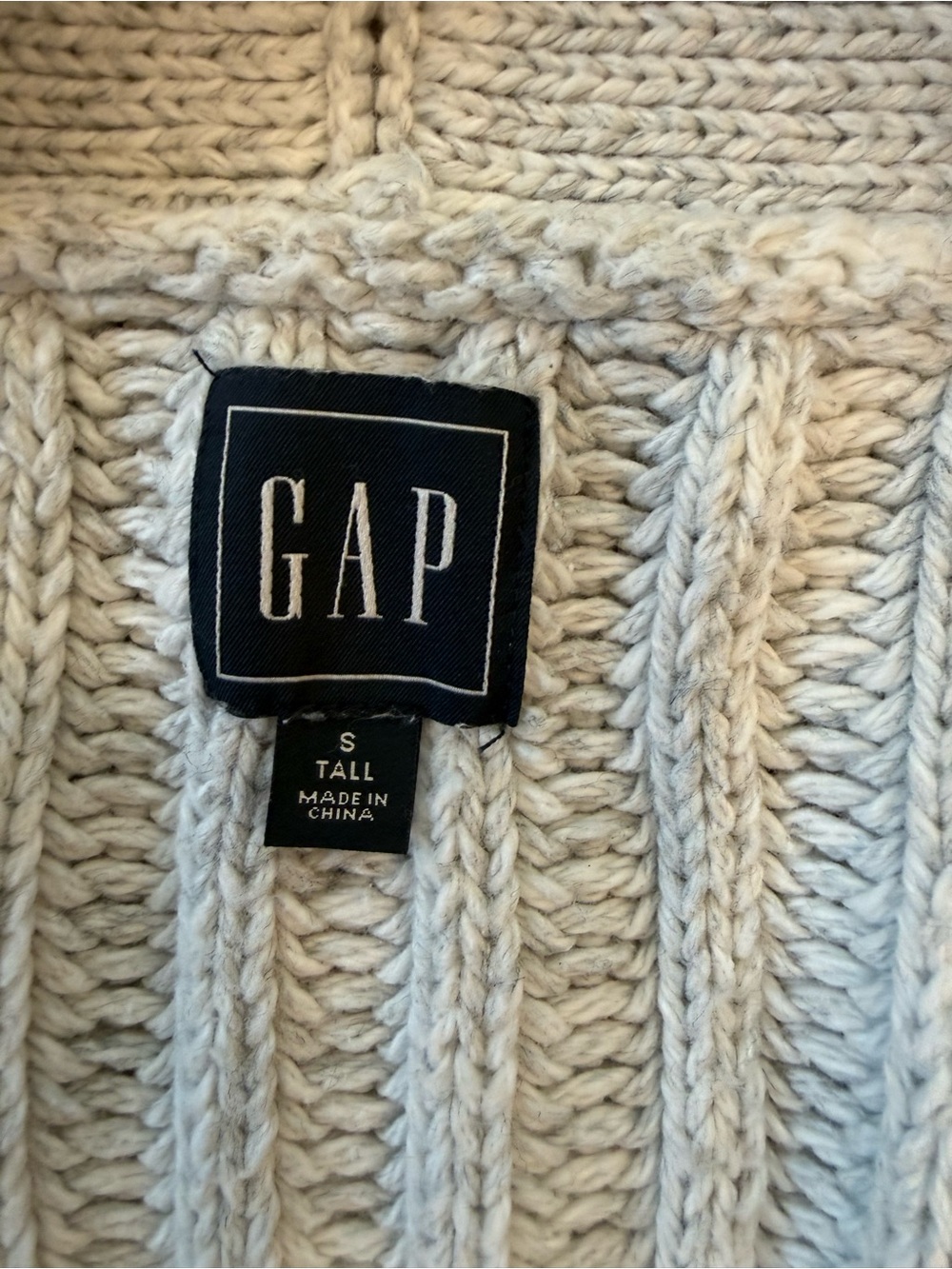 GAP Light Gray Ribbed Button-Up Cardigan - Picture 4 of 4